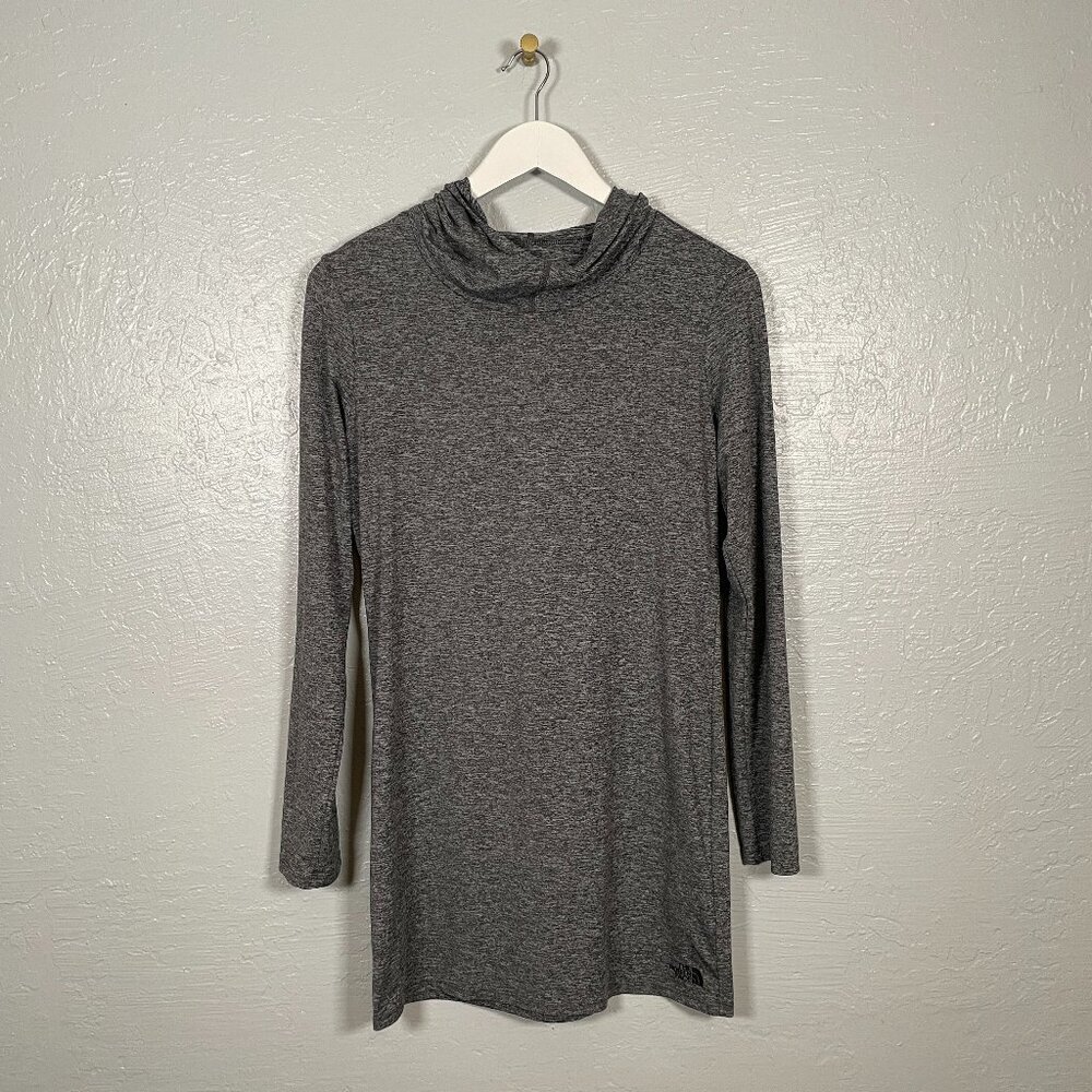 The North Face Women M Gray Terra Metro Tunic Flashdry Hooded Lightweight
